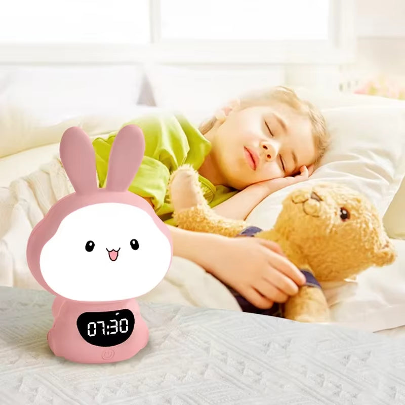 Cartoon Cute Rabbit Night Lamp Dimmable Touch Sensor Rechargeable LED Night Light Bedroom Decor Birthday Gift for Kid Baby