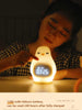 Cute LED Penguin Night Light, Alarm Clock, Silicone Bedside Lamp with Clock, Rechargeable Sleeping Lamp for Girls and Boy Room